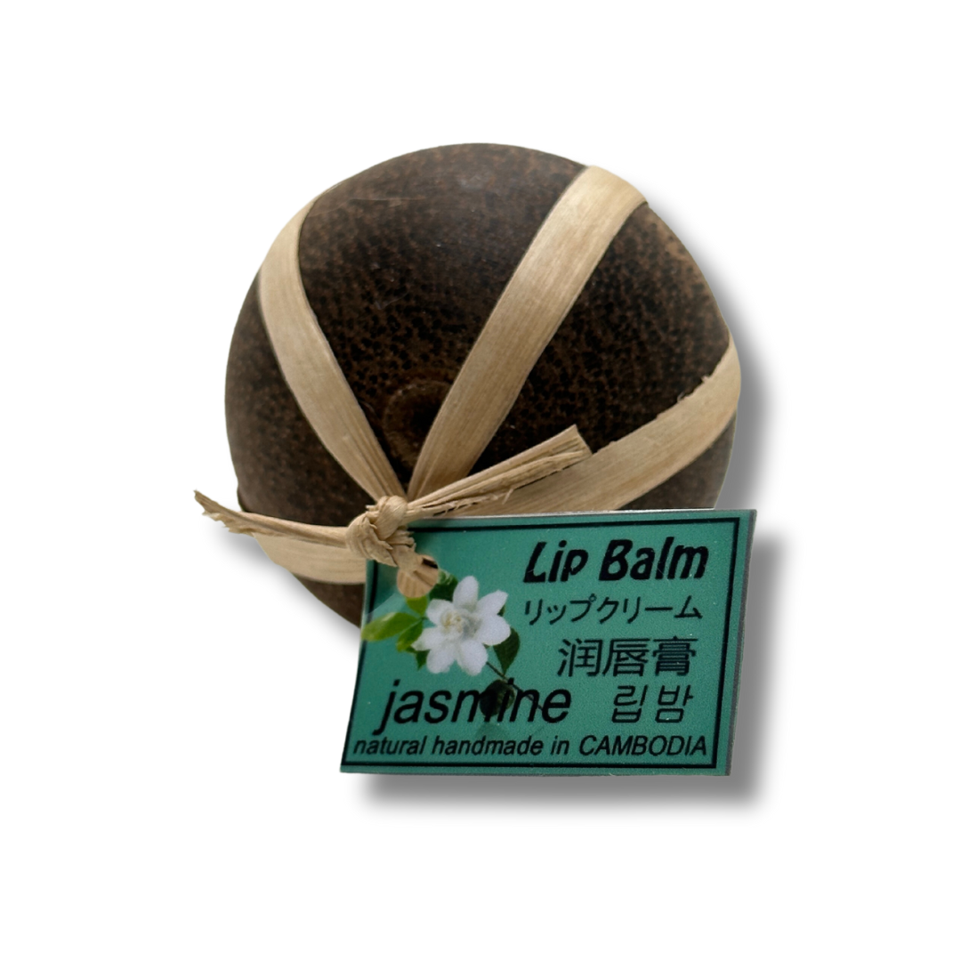 Baume à lèvre boite en bois de cocotier
