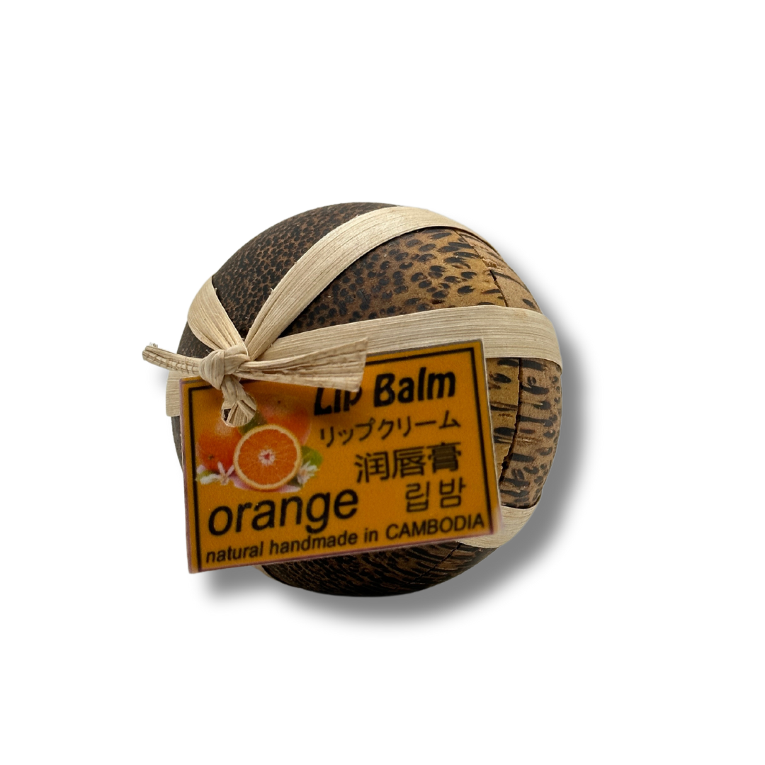 Baume à lèvre boite en bois de cocotier