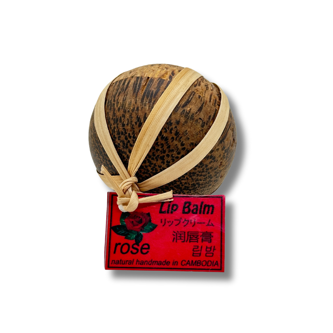 Baume à lèvre boite en bois de cocotier