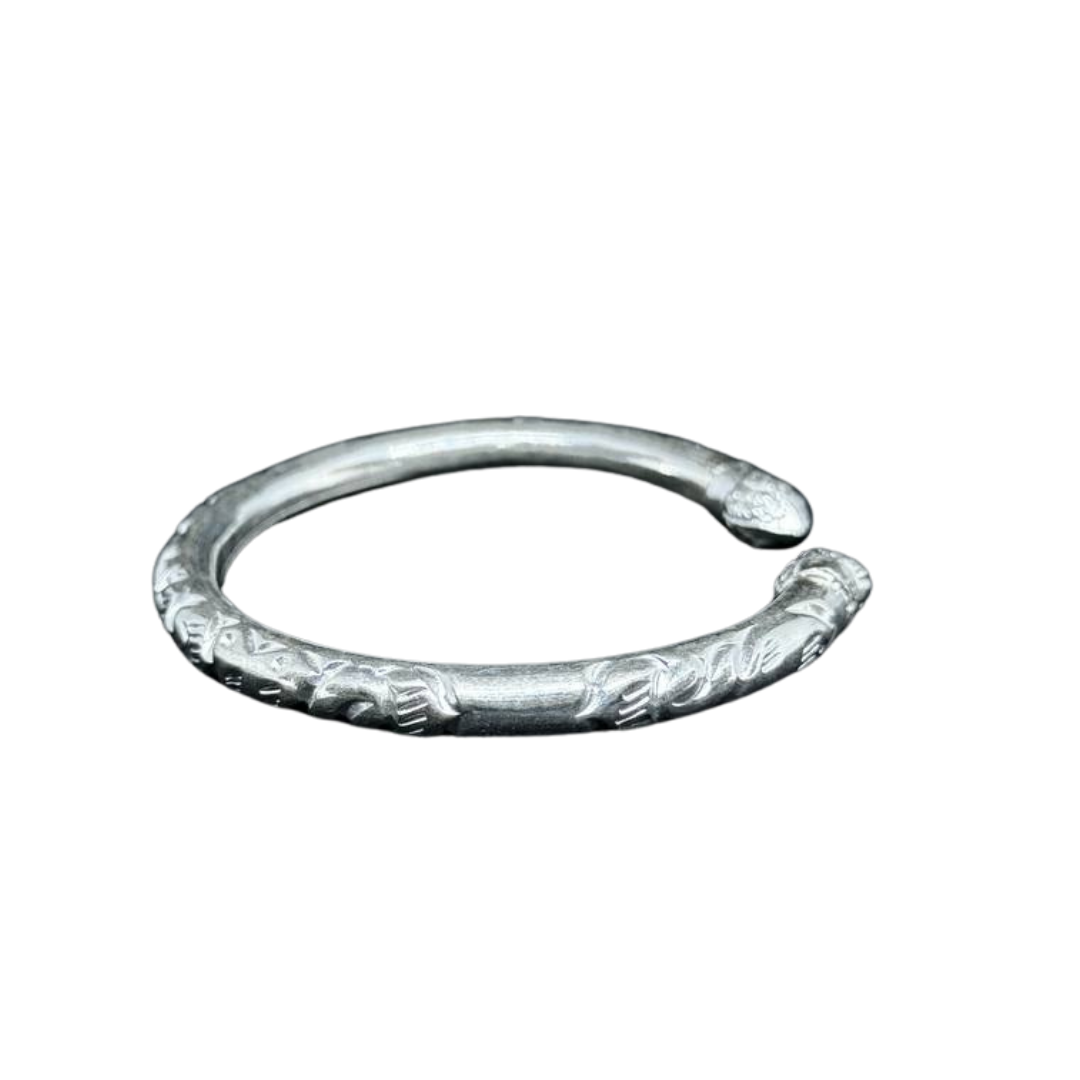 Bracelet Khmer Boran en argent Bourgeon de Lotus