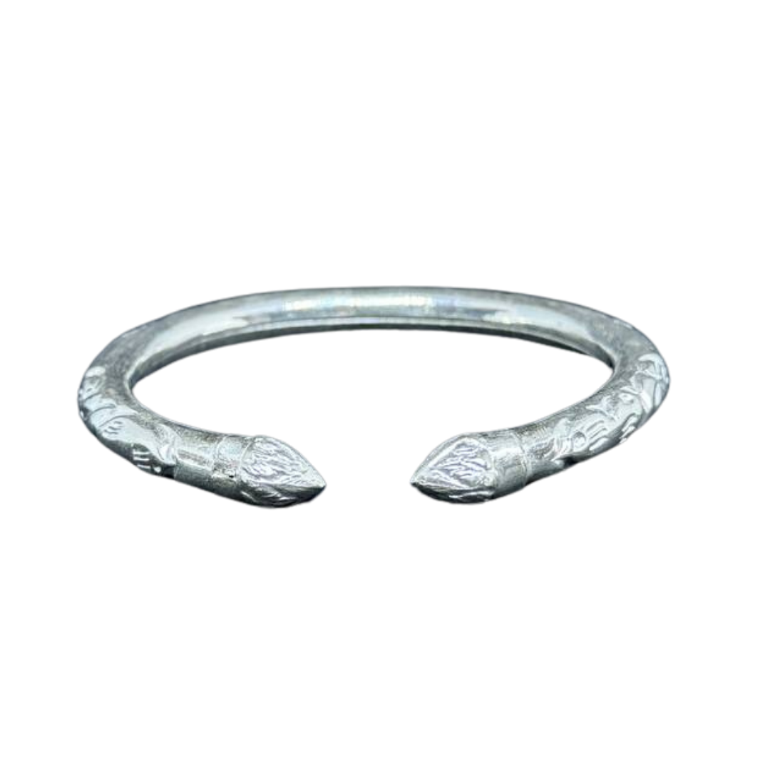 Bracelet Khmer Boran en argent Bourgeon de Lotus
