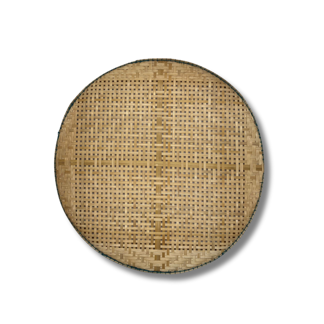 Grand plateau artisanal en bambou du Cambodge