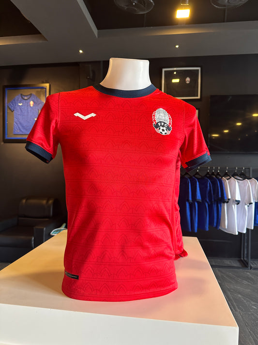 Maillot officiel du Cambodge - Saison 2022-23 - Rouge (exterieur) Modèle FAN