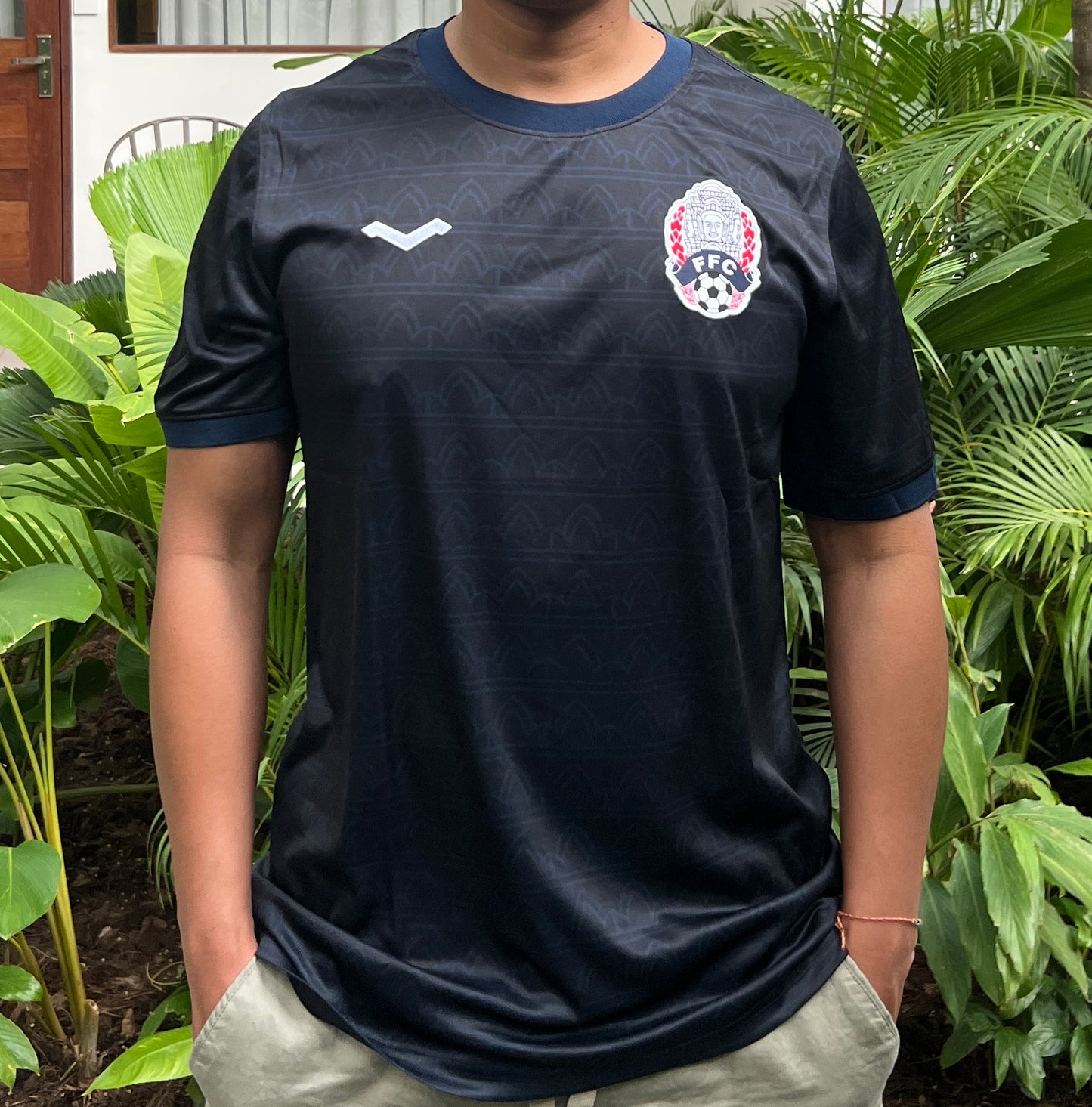 Maillot Officiel du Cambodge - Saison 2022-23 - Noir (Domicile) Modèle FAN