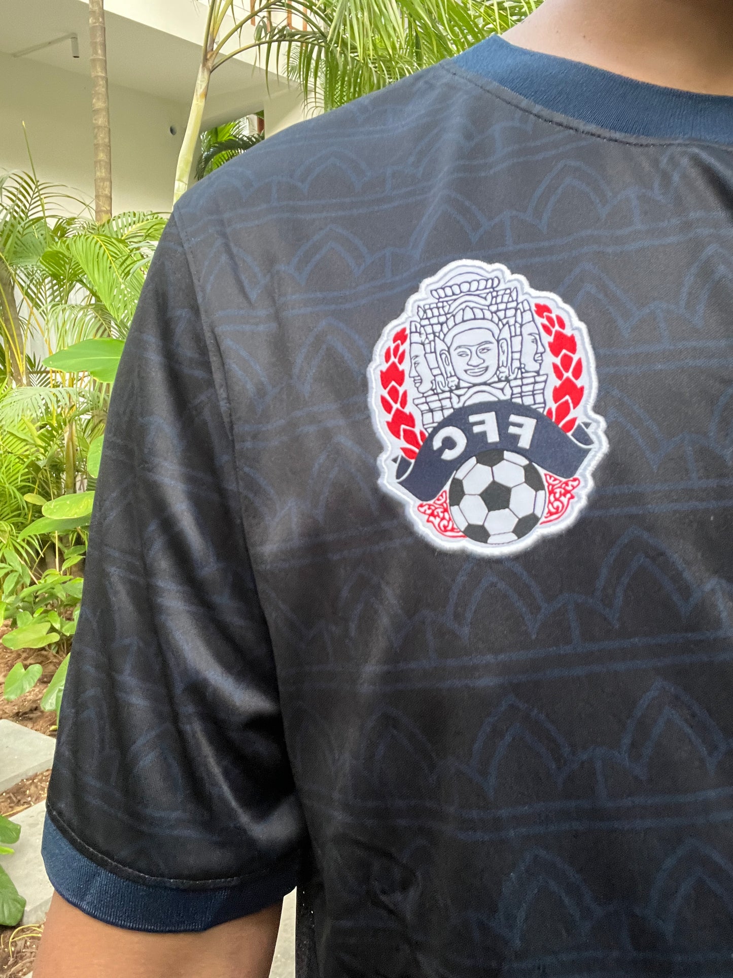Maillot Officiel du Cambodge - Saison 2022-23 - Noir (Domicile) Modèle FAN