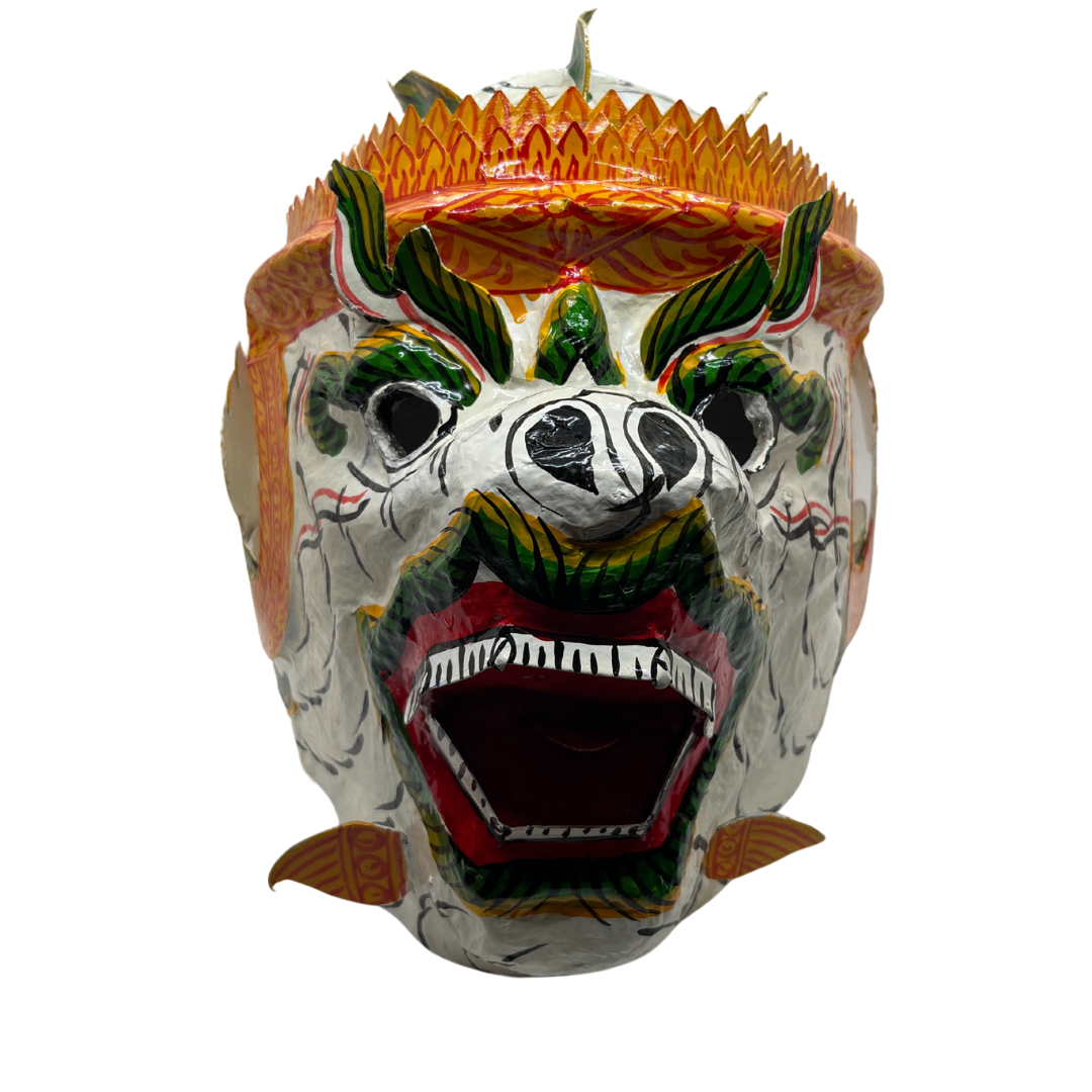 Masque intégral Cambodgien en papier mâché modèle Hanuman