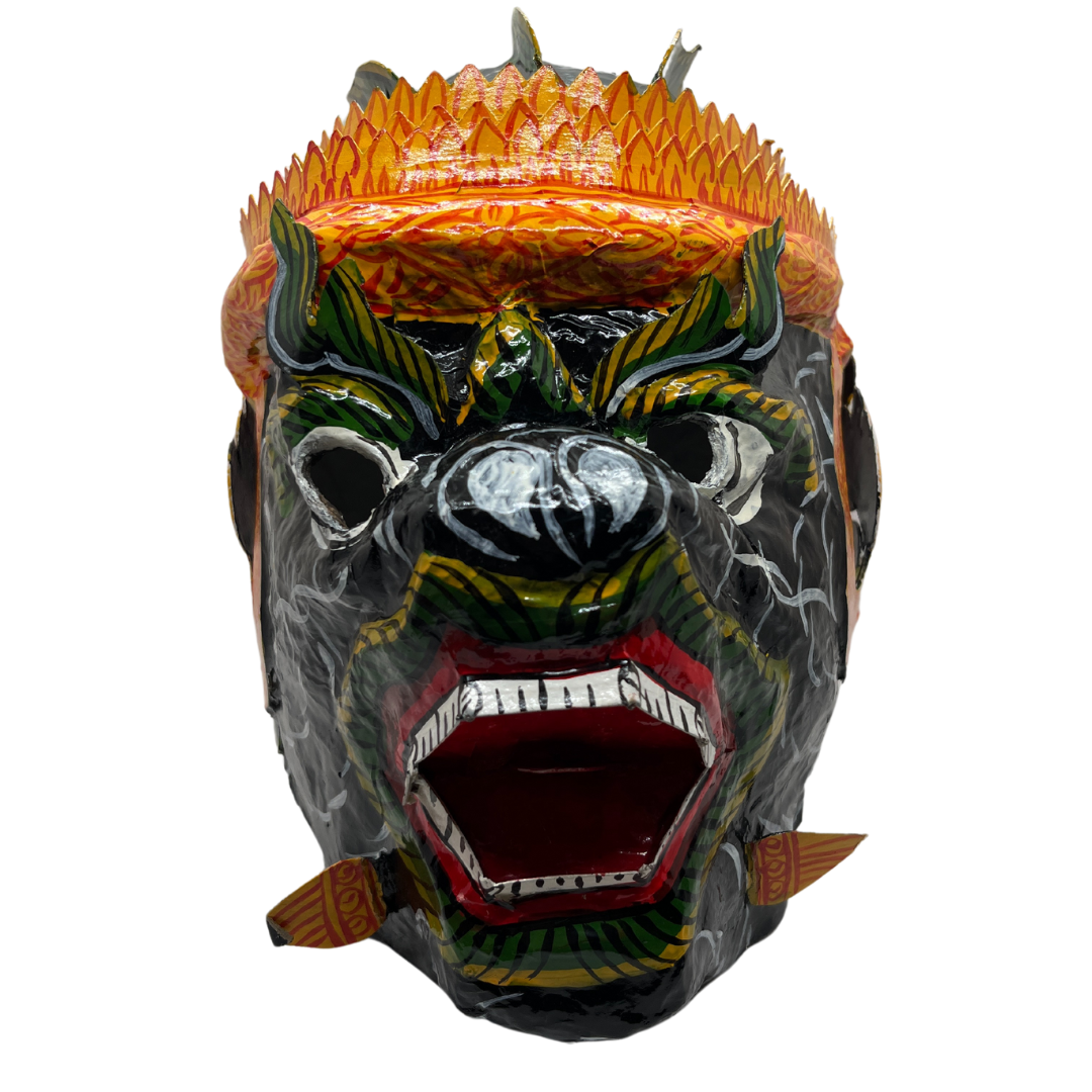 Masque intégral Cambodgien en papier mâché modèle Hanuman