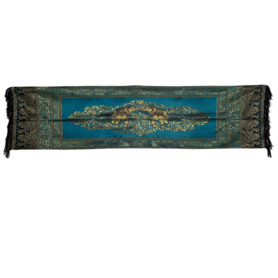 Nappe ornemental cambodgienne éléphant d'Asie 180 x 50 cm