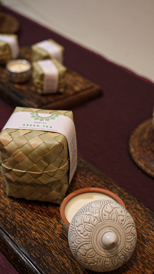 Bougie Parfumée Artisanale Khmer en Céramique