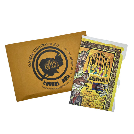 Travell Roll: Carte illustrée sur papier glacé du Cambodge par SEYFRIED Raphaël