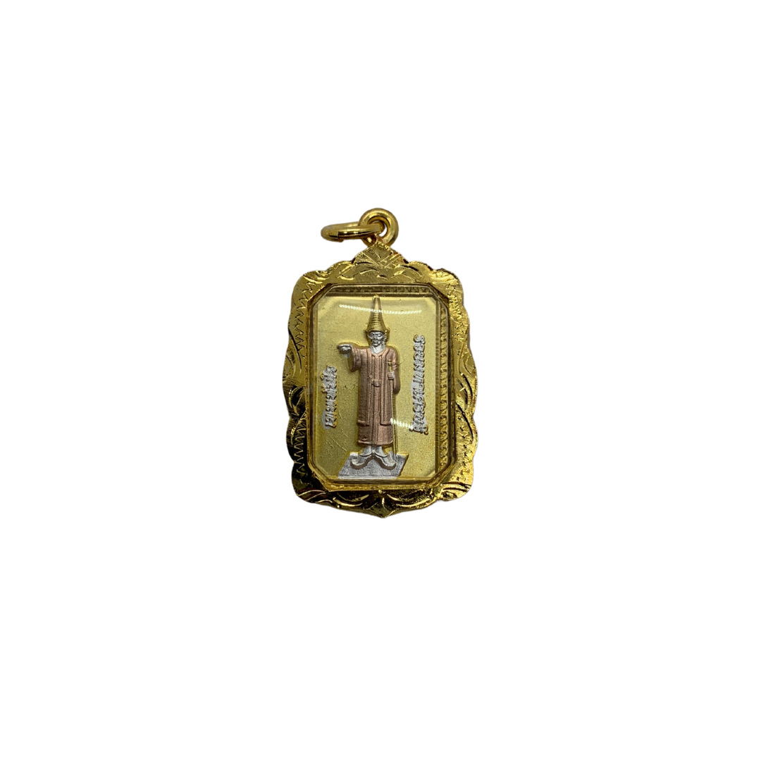 Amulette Thaï en verre 5 lignes Yant (Thep Thanjai)
