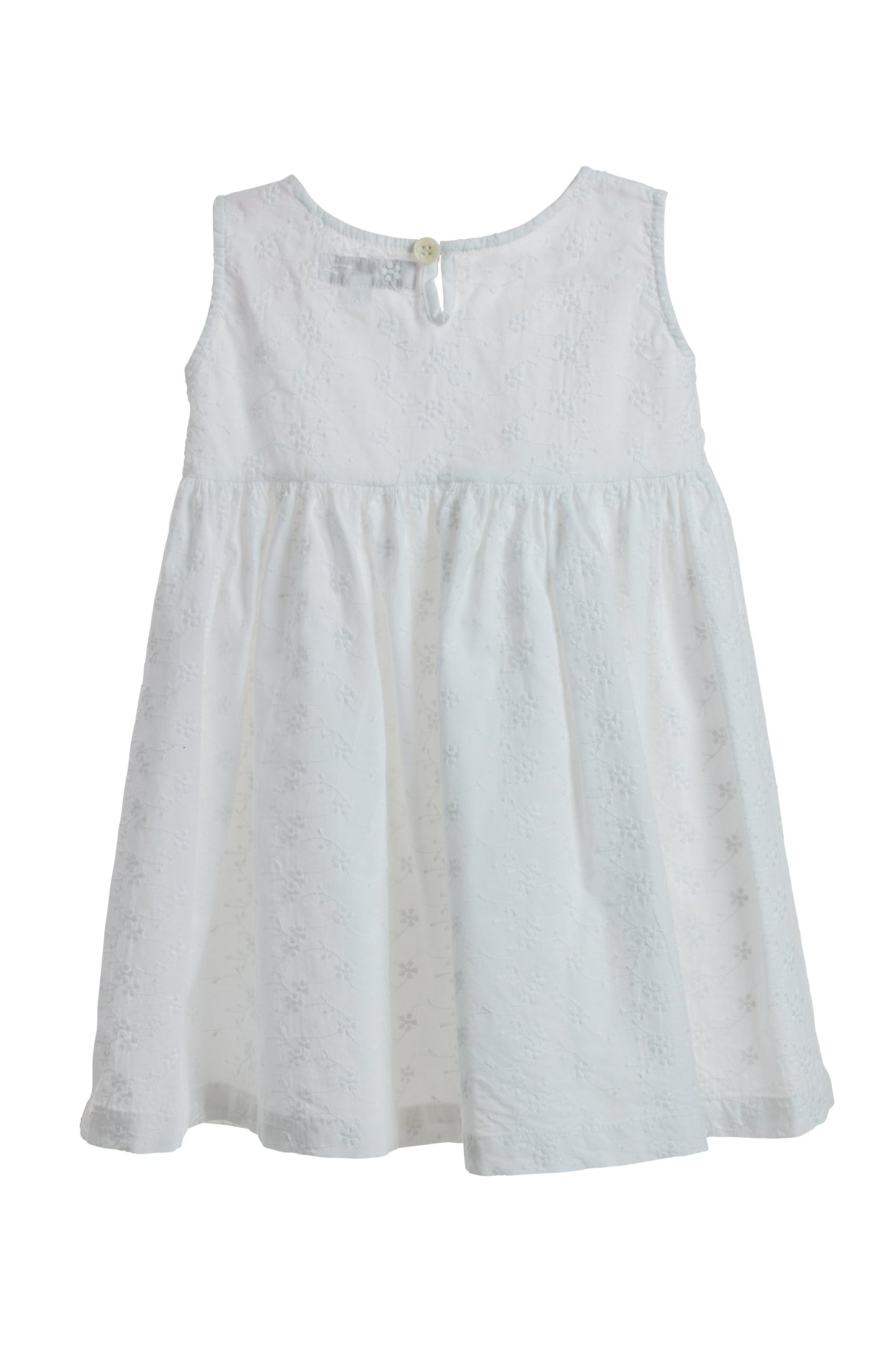 Robe sans manches Frankie brodée en blanc enfant (3-24 mois)