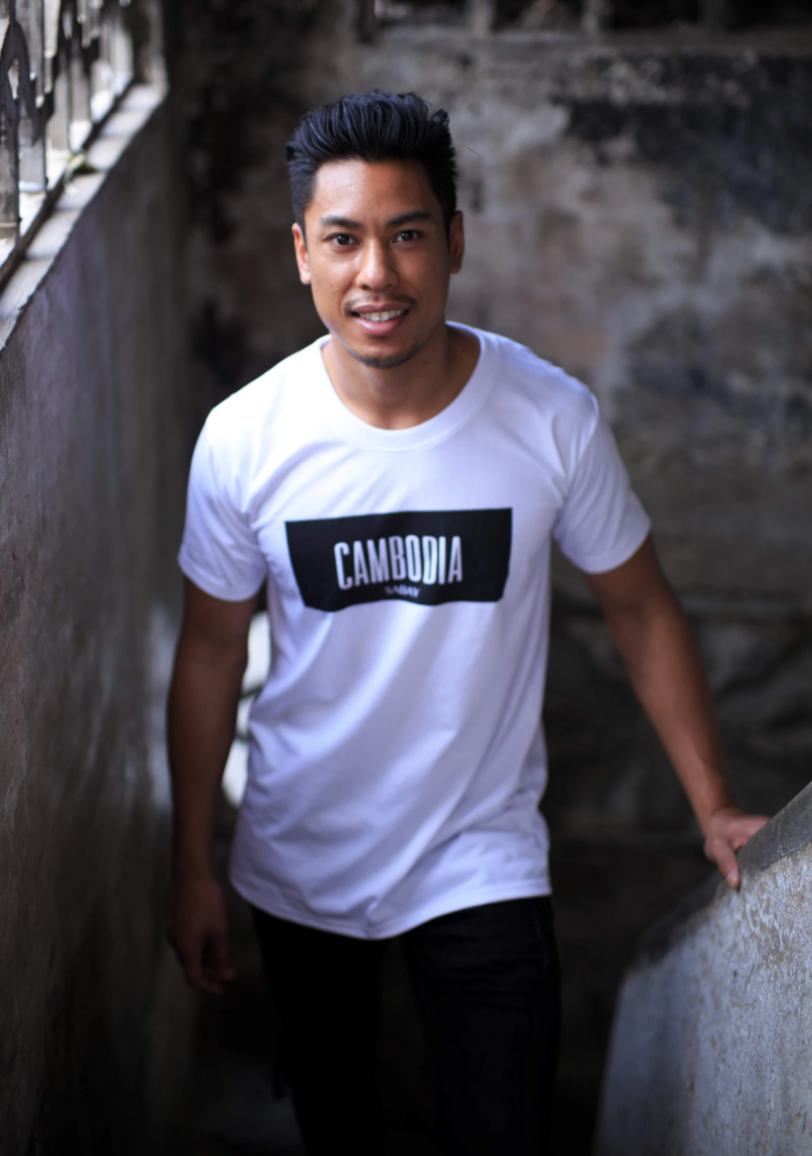 T-shirt Cambodia White par Sabay Creation