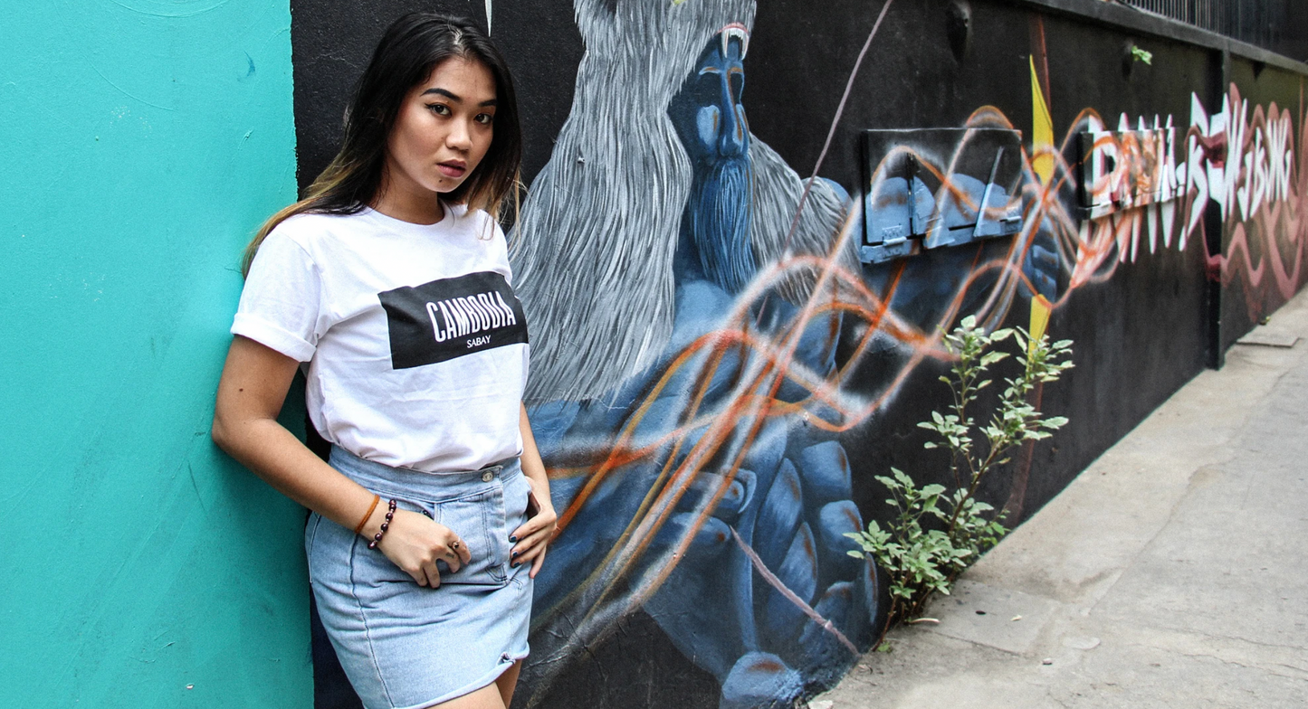 T-shirt Cambodia White par Sabay Creation