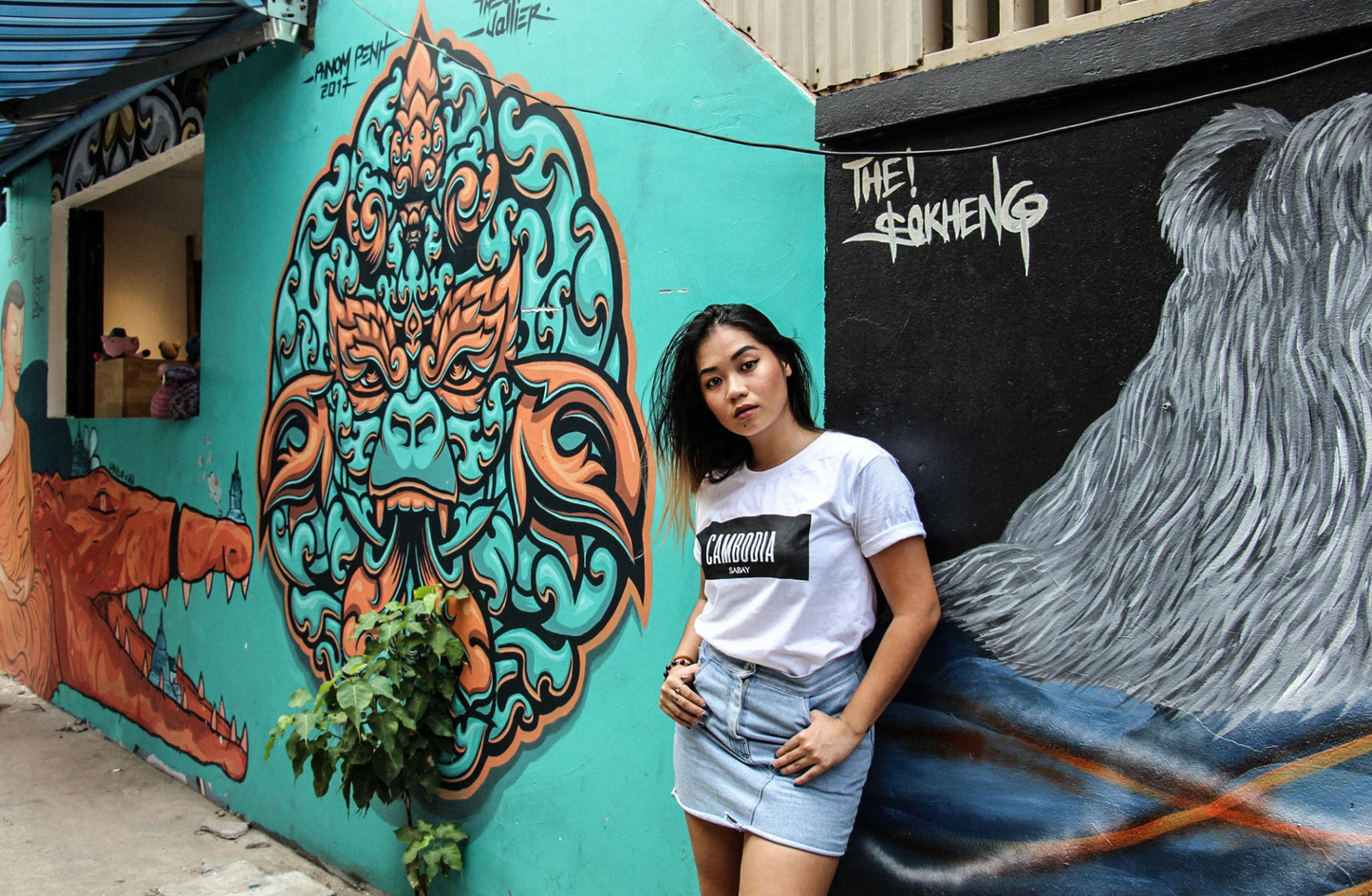 T-shirt Cambodia White par Sabay Creation