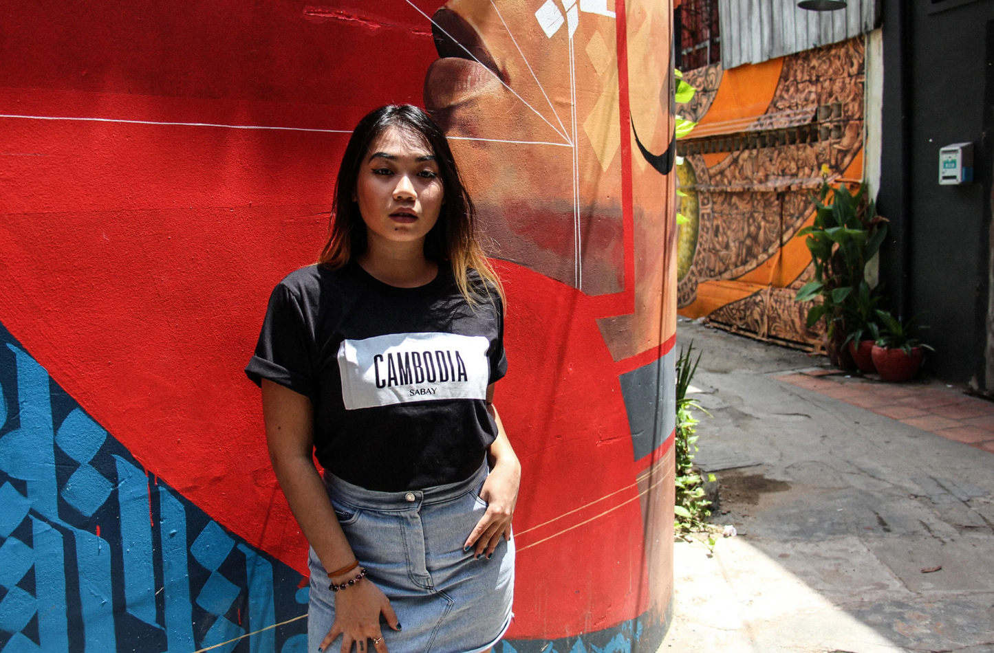 T-shirt Cambodia Black par Sabay Creation