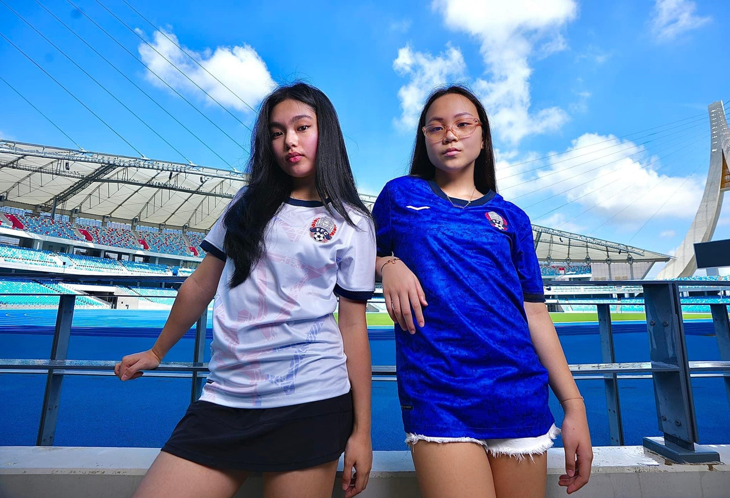 Maillot Officiel du Cambodge, saison 2022-2023 Bleu (Domicile) Modèle PLAYER