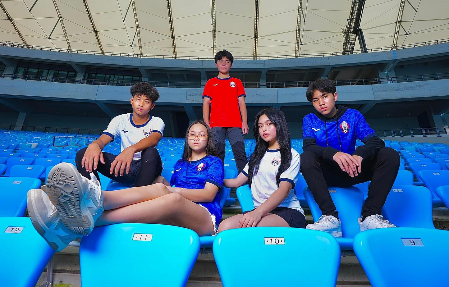 Maillot Officiel du Cambodge, saison 2022-2023 Bleu (Domicile) Modèle PLAYER