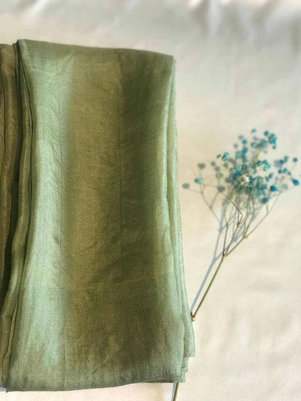 Foulard en Soie d'Organza Douce Tissé à la Main