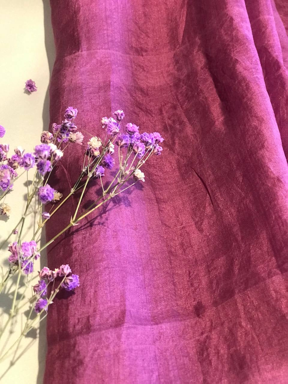 Foulard en Soie d'Organza Douce Tissé à la Main