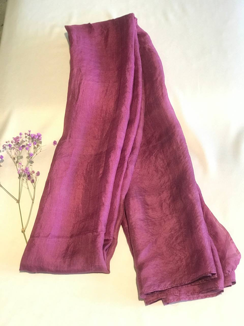 Foulard en Soie d'Organza Douce Tissé à la Main