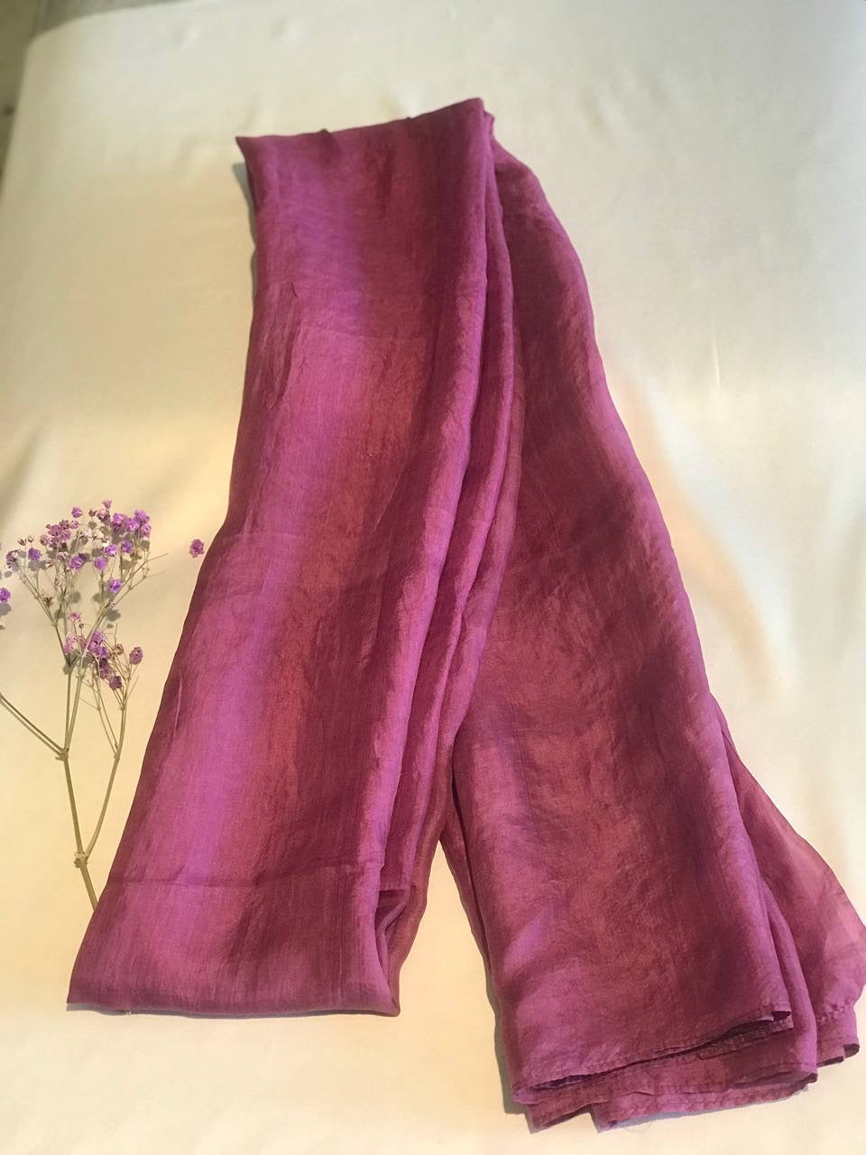 Foulard en Soie d'Organza Douce Tissé à la Main