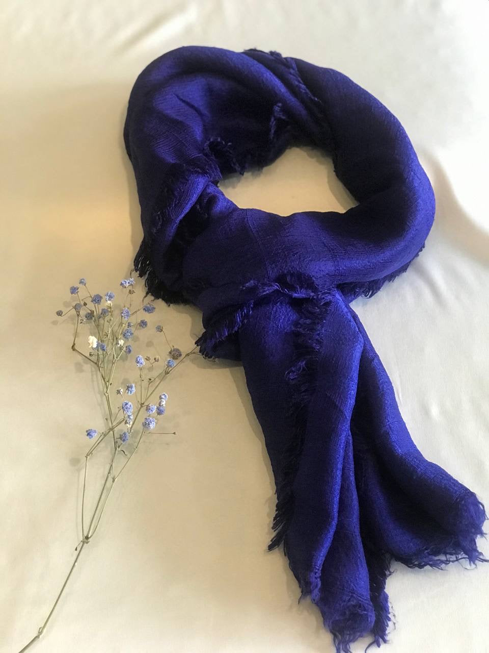 Foulard en Soie Sauvage Douce Tissé