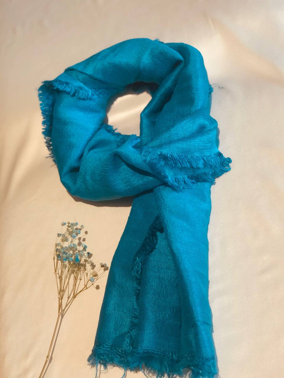 Foulard en Soie Sauvage Douce Tissé