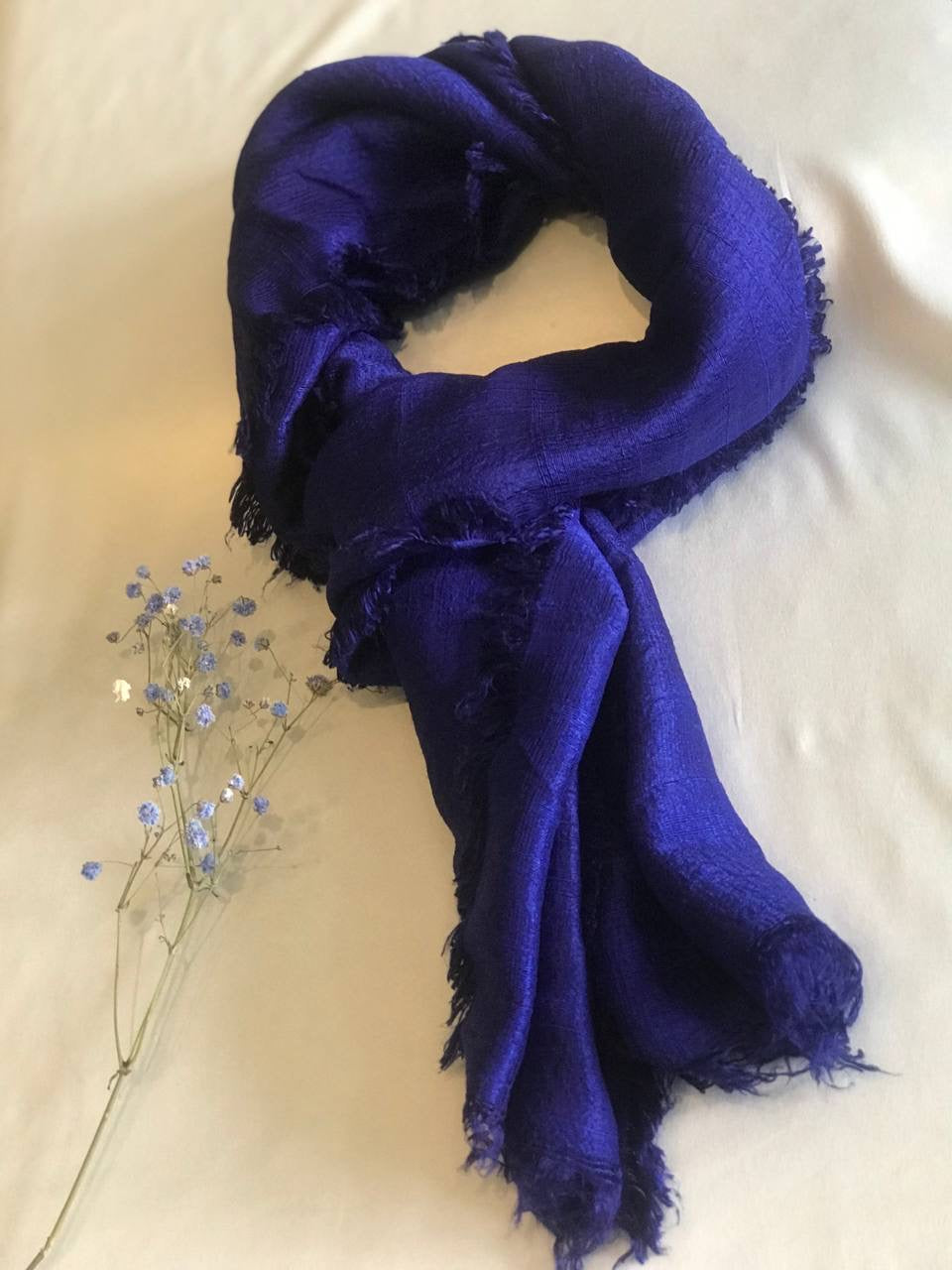 Foulard en Soie Sauvage Douce Tissé