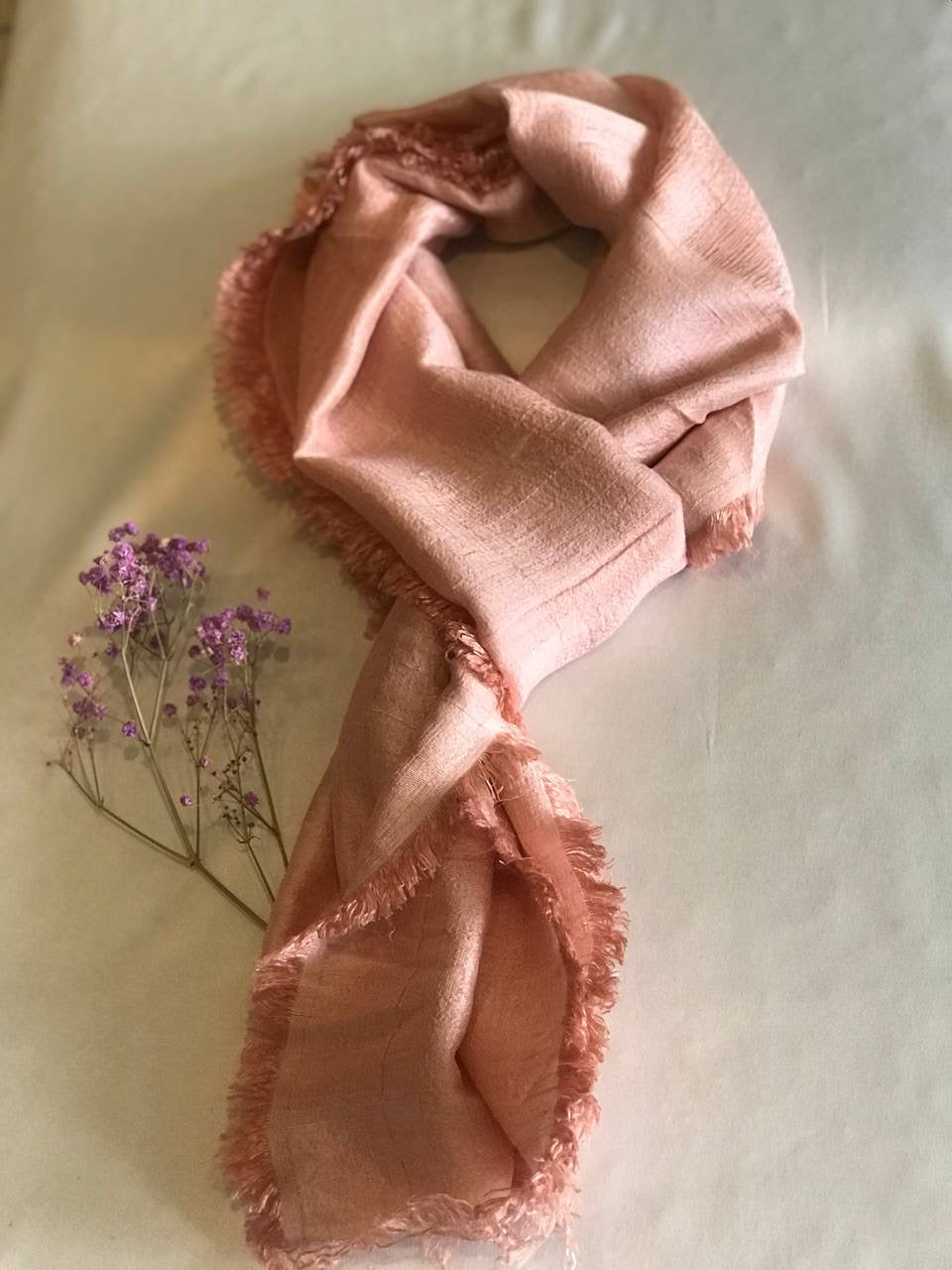 Foulard en Soie Sauvage Douce Tissé