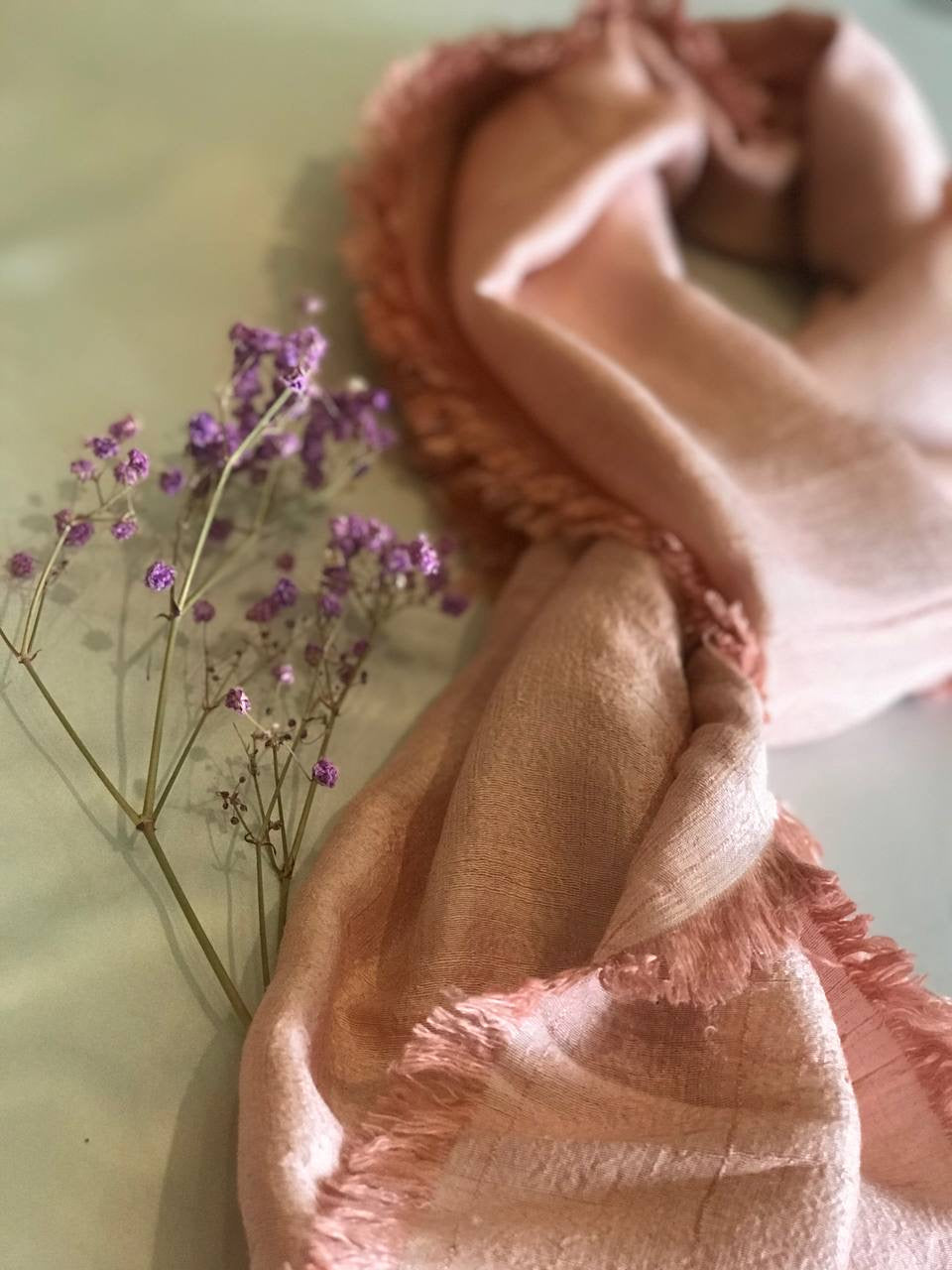 Foulard en Soie Sauvage Douce Tissé