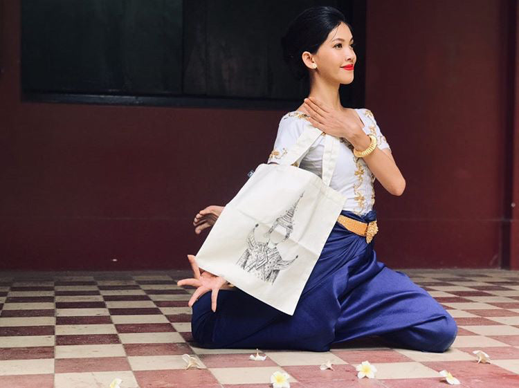 Tote Bag Neay Rong (Collection Danse Traditionnelle Khmère)