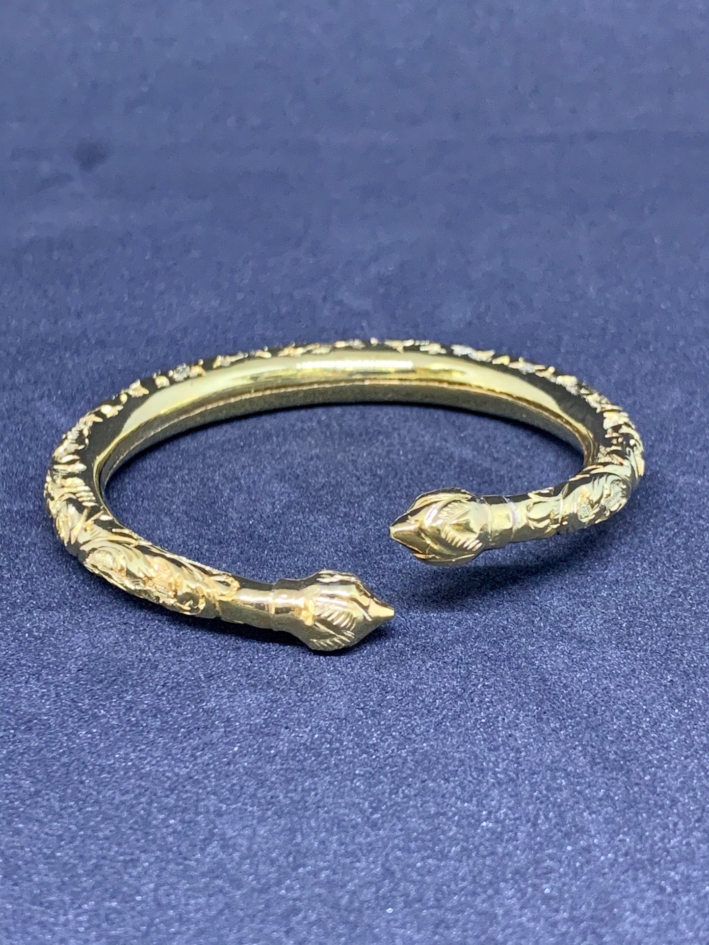 Bracelet Khmer Boran Pleine Fleurs couleur Or