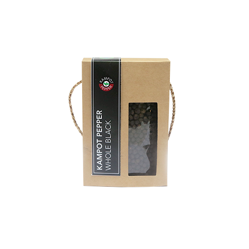 Poivre Noir de Kampot (grains) en kraft - 150g IGP par Senteurs d'Angkor