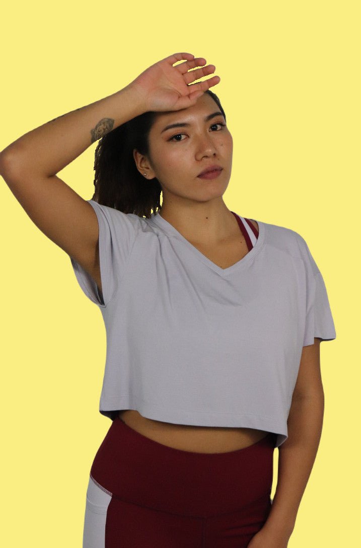 Crop Top avec col en V