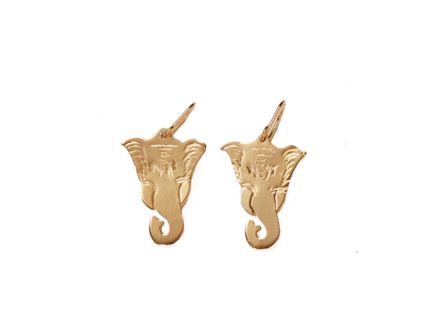 Boucles d'oreilles éléphant de la sagesse en plaqué Or (Collection Temple et Nature)