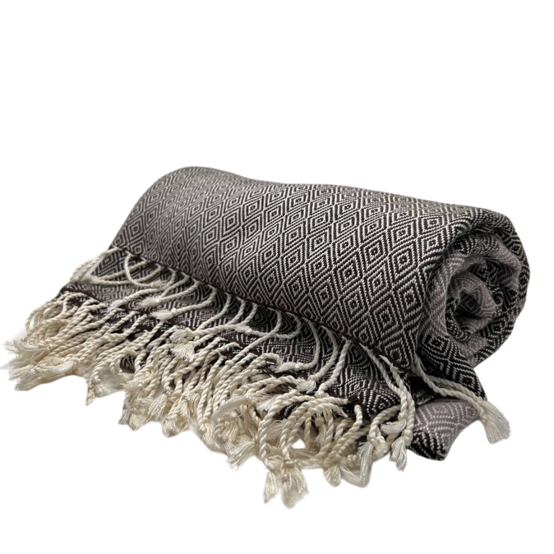 Plaid du Cambodge en coton tissé et fait main par Artisans du Mékong
