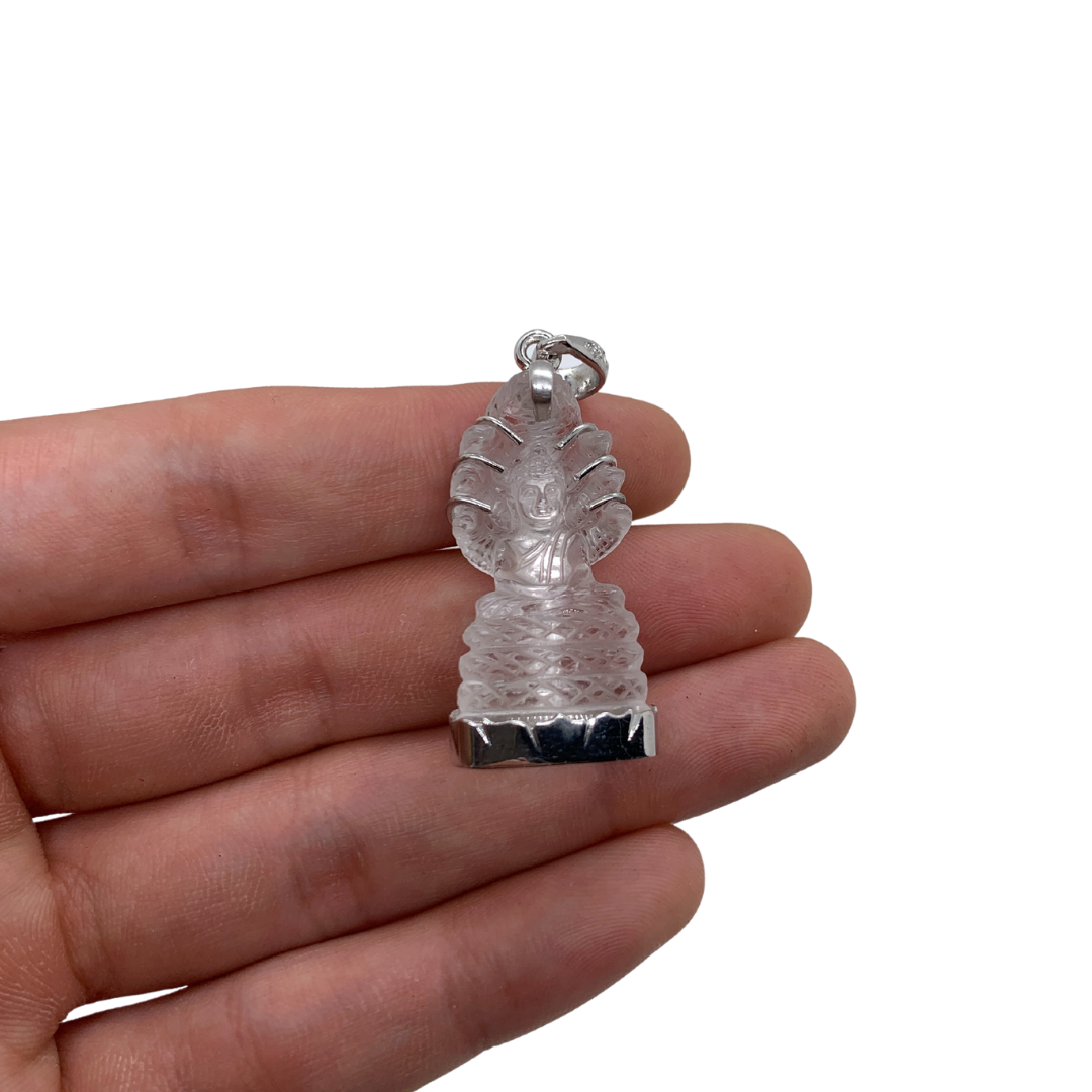 Pendentif Naga Dhyana Mudrā en cristal