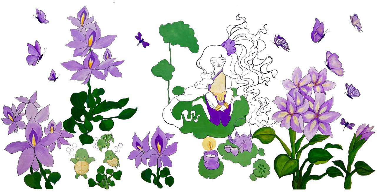Mug à motifs floraux by Hattha Neary