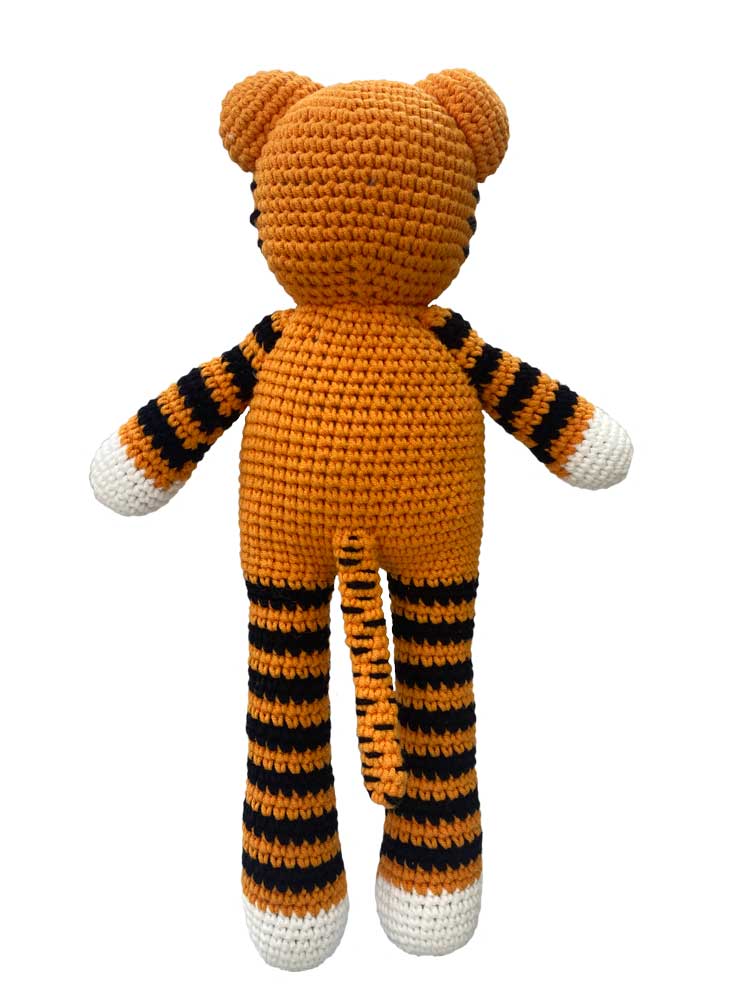 SONG le tigre endormi en édition limitée - Peluche tigre au crochet par Beebee + Bongo
