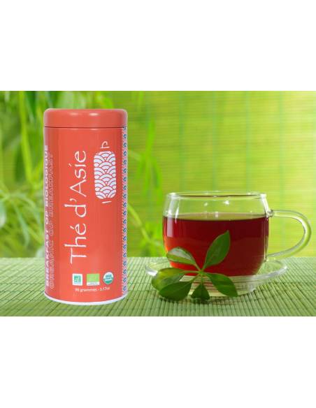Thé noir bio du Sri Lanka - Breakfast OP - Boîte Métal - vrac - 90g