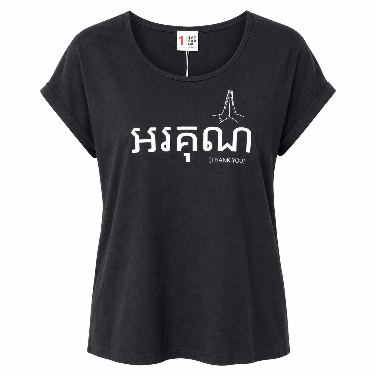 T-shirt Thank you Black (femme)