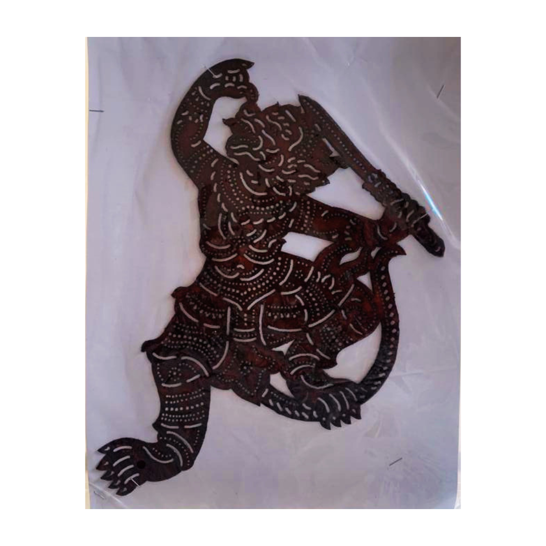 Illustration traditionnelle en cuir "roub sbek" - Hanuman