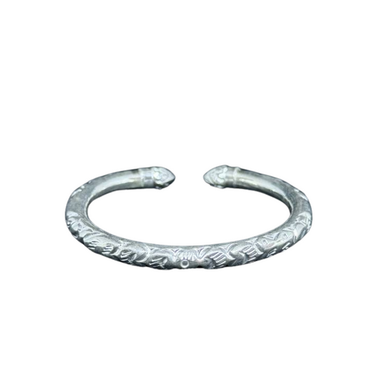 Bracelet Khmer Boran en argent Bourgeon de Lotus
