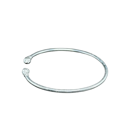 Bracelet fin Khmer en argent Bourgeon de Fleur de Lotus