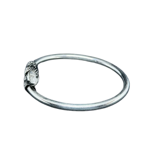 Bracelet Khmer en argent Bourgeon de Fleur de Lotus