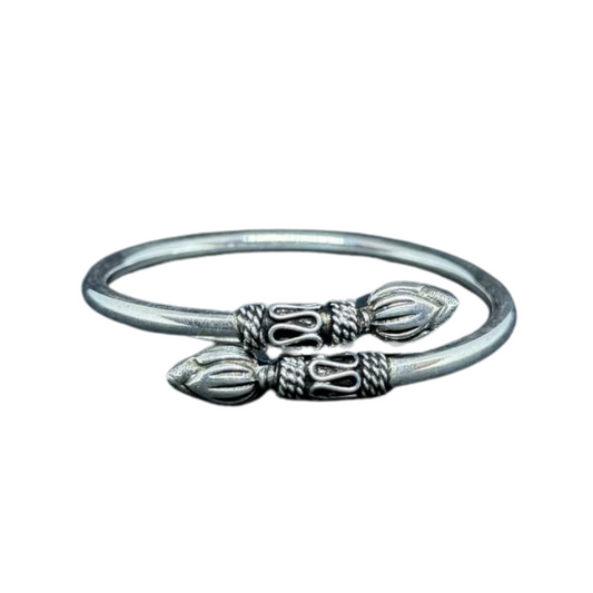 Bracelet Khmer en argent Bourgeon de Fleur de Lotus