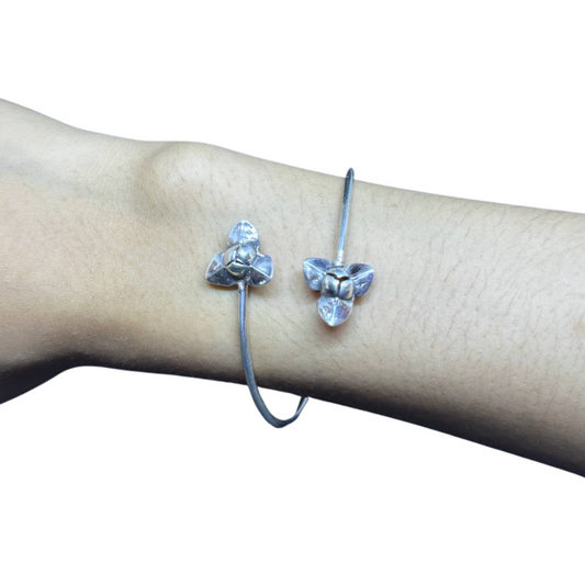 Bracelet Fin Khmer en argent Fleur de Romdoul