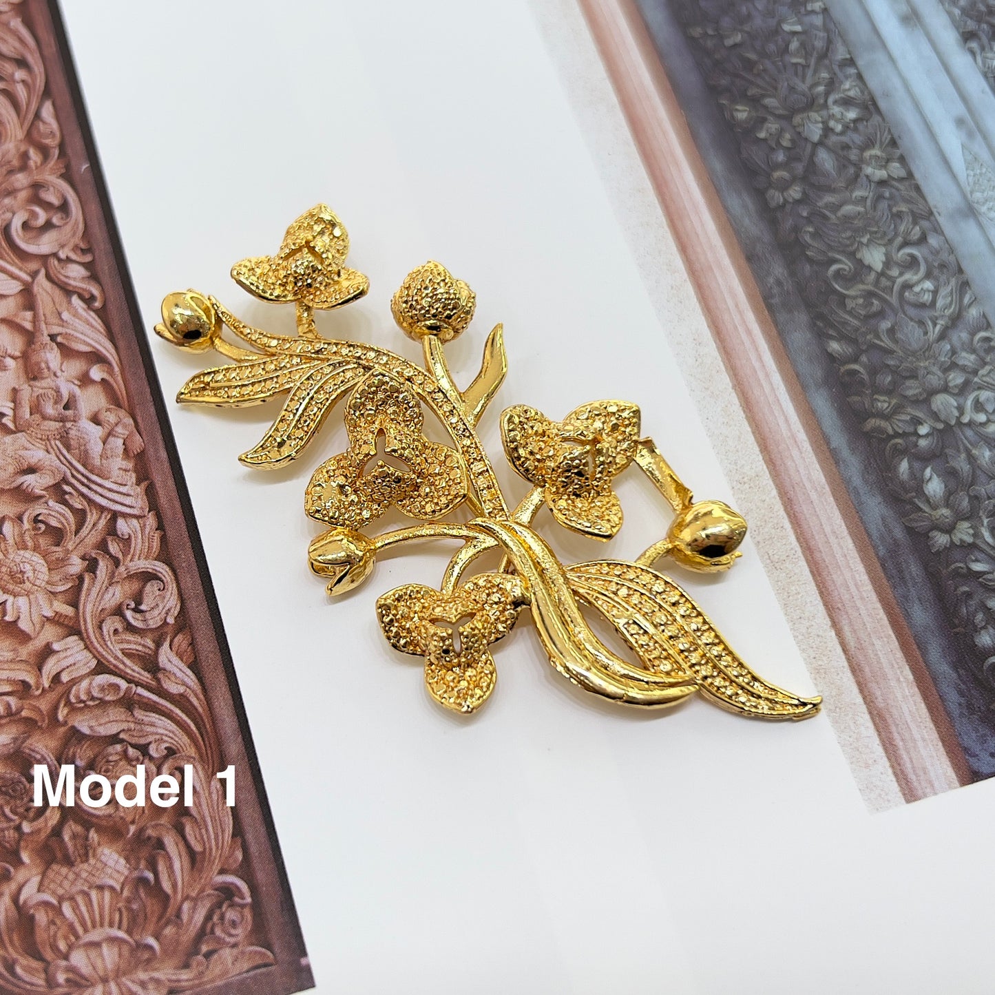 Broche Golden Branch Pka Romdoul by CopperCraftKH