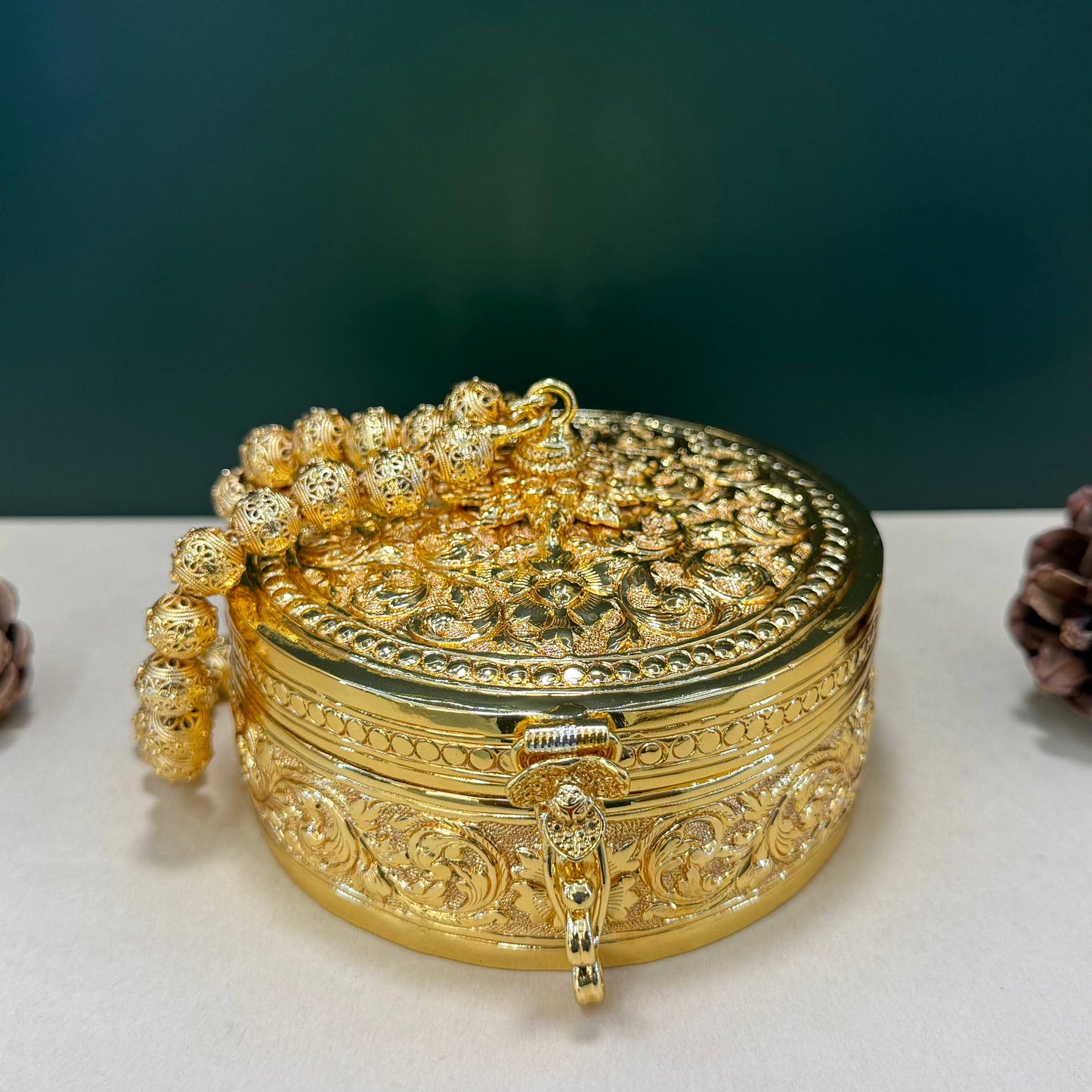 Sac rond cuivre doré Perle by CopperCraftKH
